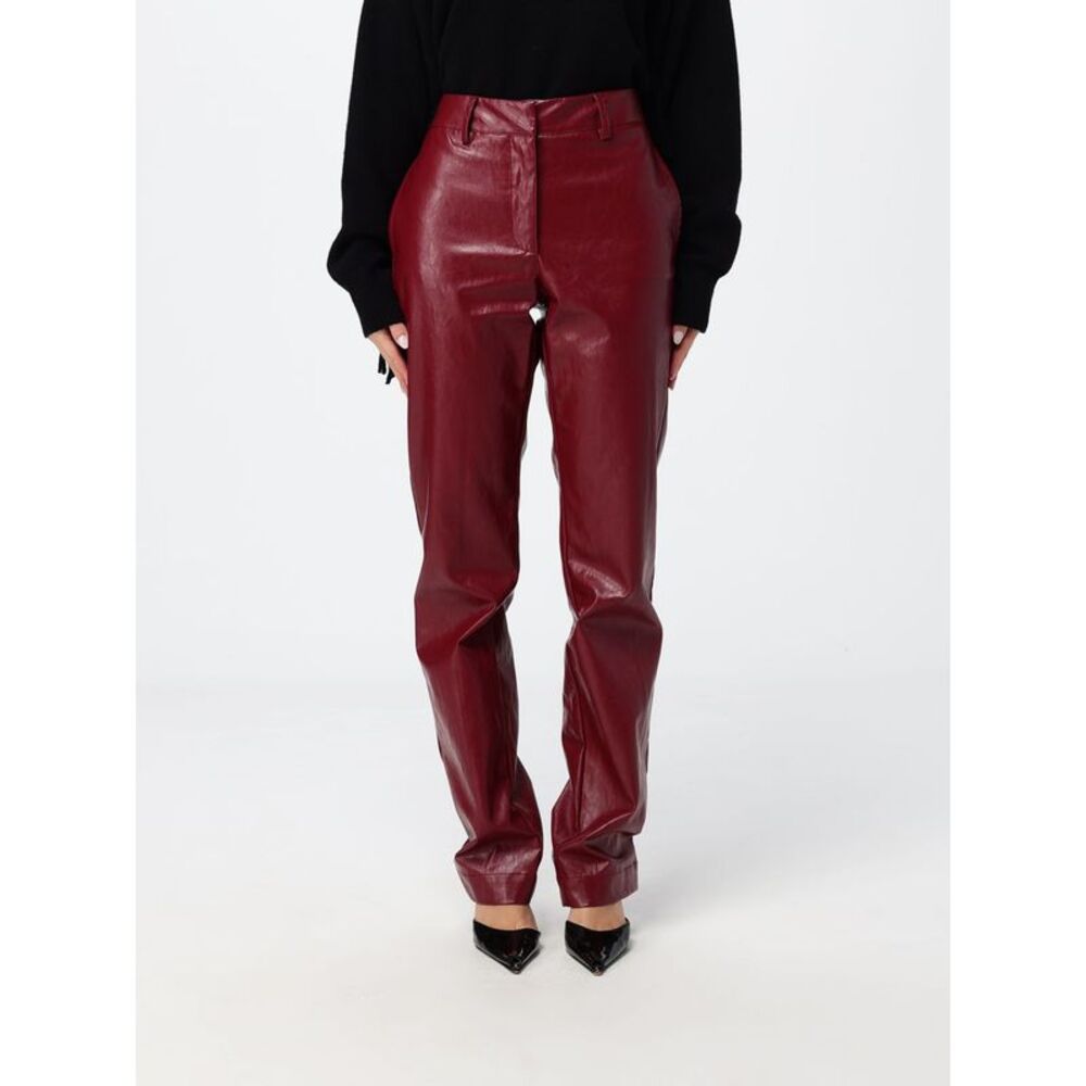 Federica Tosi Women High-Waisted Straight Federica Tosi Faux Leather Trousers
